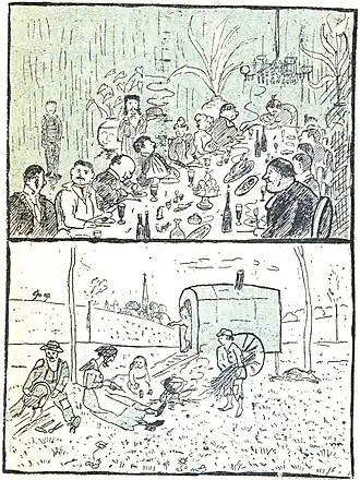 .Gueuleton de jean-foutre et boulottage de roulottiers.