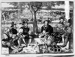 Conseil des princes de la ligue de Smalkalde par Hans Döring, 1546.