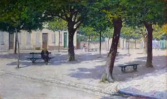Georges Mareste, La Place de la Corderie à Cognac, un jour d’été (1904).