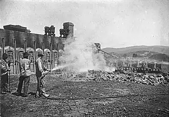 Le refroidissement du coke incandescent.