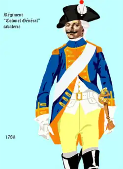 régiment Colonel-Général cavalerie de 1786 à 1791