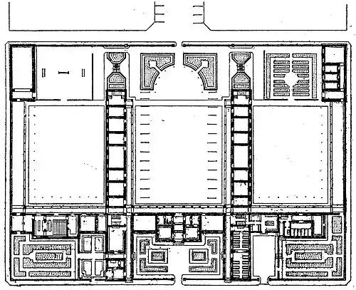 Plan du rez-de-chaussée du collège Carnot.
