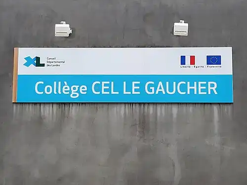Enseigne du collège Cel le Gaucher
