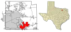 Map: Collin County Texas Incorporated Areas Wylie highlighted