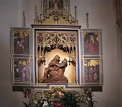 Autel-retable de la Vierge de Pitié (XIXe&nbsp;siècle, statue XVIIe&nbsp;siècle).
