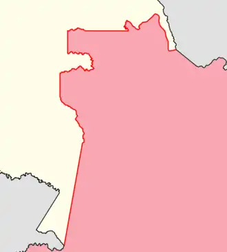 Tracé de la frontière.