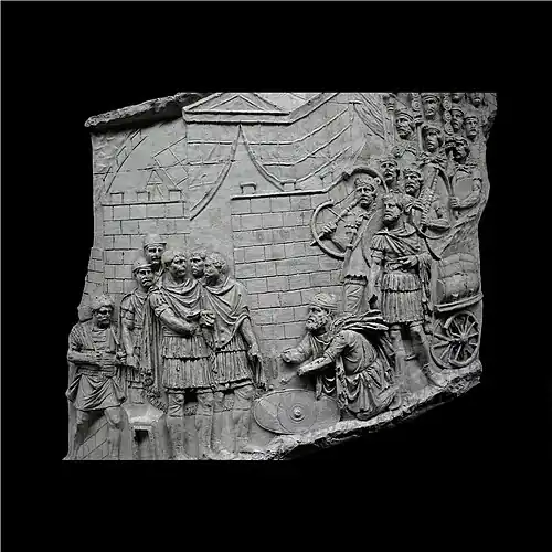 L'empereur reçoit des ambassadeurs daces.