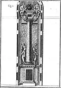 Monument du cœur d'Anne Hurault (gravure de 1790).