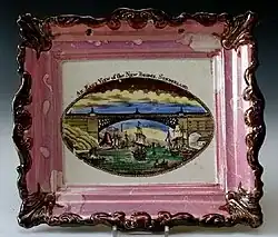 Assiette représentant le Wearmouth Bridge.