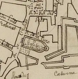 Eglise et cimetière en 1848,