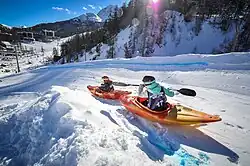 Boarder Cross de Kayak sur Neige à Vars.