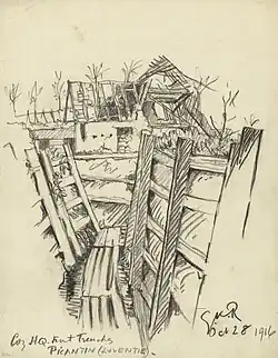 Tranchée britannique, 28 octobre 1916.