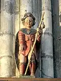 Saint Jacques en tenue de pèlerin.