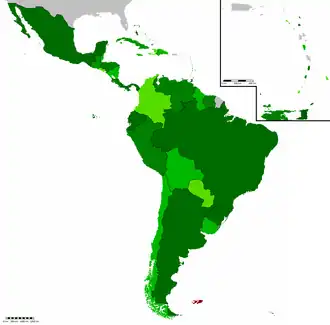 Description de l'image Comunidad_de_Estados_Latinoamericanos_y_Caribeños.PNG.