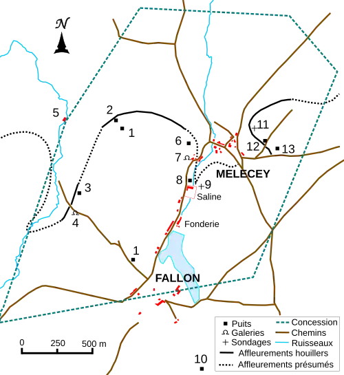 Carte détaillée d'une concession.