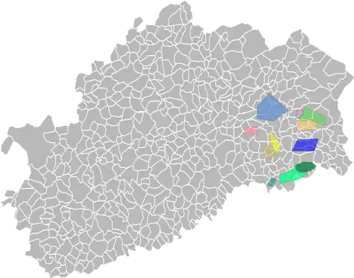 Carte des départements français.