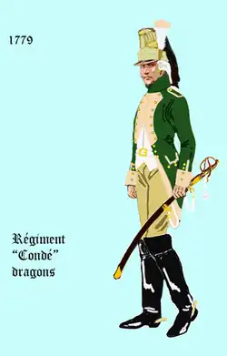 régiment de Condé dragons de 1779 à 1786