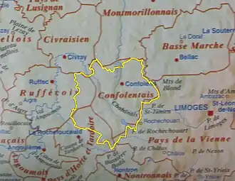 Localisation de Pays de Charente limousine