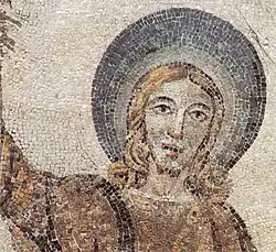 Détail : visage du Christ.