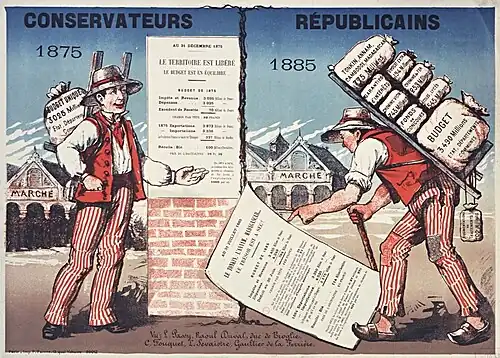 Affiche pour la liste conservatrice de l'Eure.