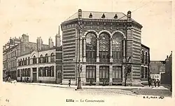 Carte postale ancienne du Conservatoire de Lille