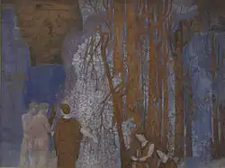 La barque de l'Idéal (1907). Une restauration a été faite en 1993. L'œuvre n'est plus qu'un fragment de ce qu'elle était autrefois.