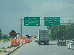 Échangeur avec l'A-20 à Coteau-du-Lac.