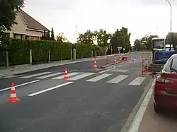 Construction d'un ralentisseur.