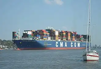 illustration de CMA CGM Amerigo Vespucci