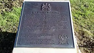 Stèle au 12e bataillon de Manchester