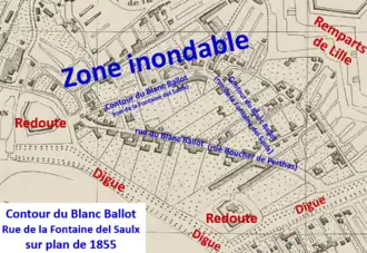 Contour du Blanc Ballot en 1855