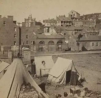 Camp de contrebande à Harpers Ferry.