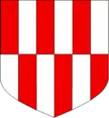 Contre-palé de gueules et d'argent.