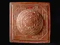 Yantra, plaque de cuivre destinée à la méditation (1801, Inde)