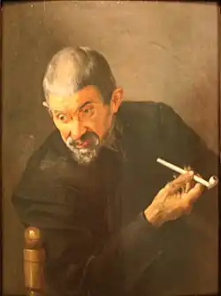 Cornelis Dusart, Fumeur à la pipe, assis.
