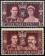 Couronnement de George VI, Royaume-Uni, 1937.