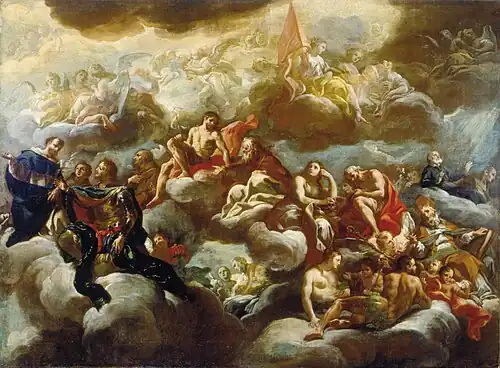 Corrado Giaquinto : Apothéose de Saint-Nicolas, 1733.