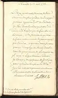 Correspondance reçue par Charles de Masso : l'arrivée du régiment de Toulouse. 1728
