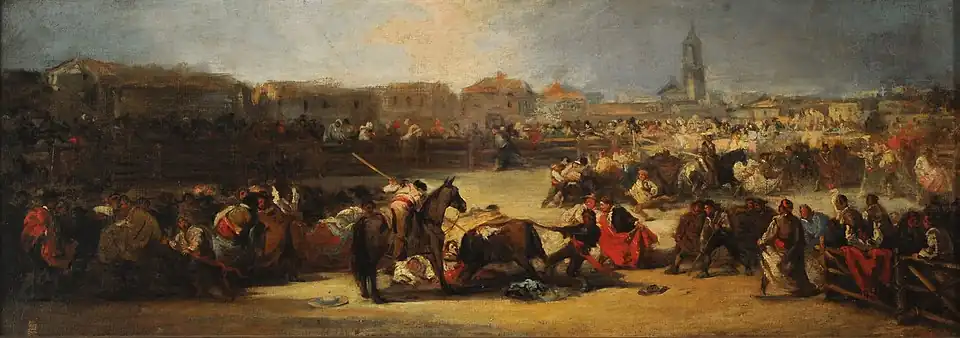 Corrida de toros en un pueblo, Buenos Aires, musée national des Beaux-Arts.