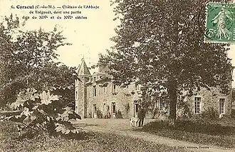 Le château de l'Abbaye au début du XXe&nbsp;siècle (carte postale).