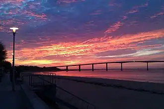 Coucher de soleil vu du remblai