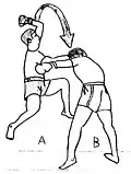 Jumping-elbow strike.