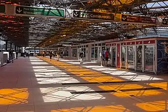 Le mail piétonnier entre le centre d'échanges et la gare de Perrache