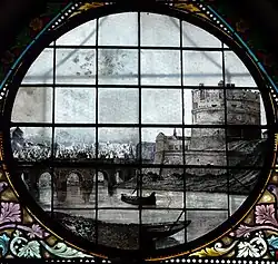 Détail d'un de ses vitraux.