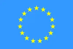 Première version du drapeau européen à 15 étoiles