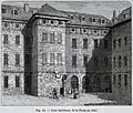Cour intérieure de la prison de la Force en 1840