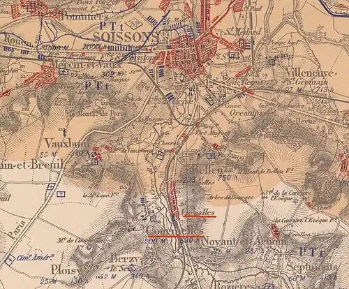 La carte des régions dévastées établie à l'issue de la guerre montre que c'est essentiellement le hameau de Vignolles qui a été détruit.