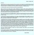 Courrier adressé par Armand Peltzer à Guillaume Bernays le 15 octobre 1881. Guillaume Bernays la retourna à l'expéditeur sans la lire.