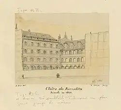 Ancien couvent des Barnabites en 1859 avant sa démolition.