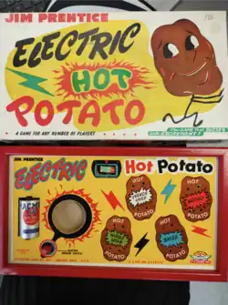 Jeu de circuit Electric Hot Potato de Jim Prentice, édité dans les années 1940